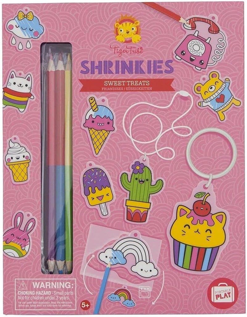 Tiger Tribe Shrinkies Sweet Treats Art Craft Set for Kids 5+ Years - Image 1