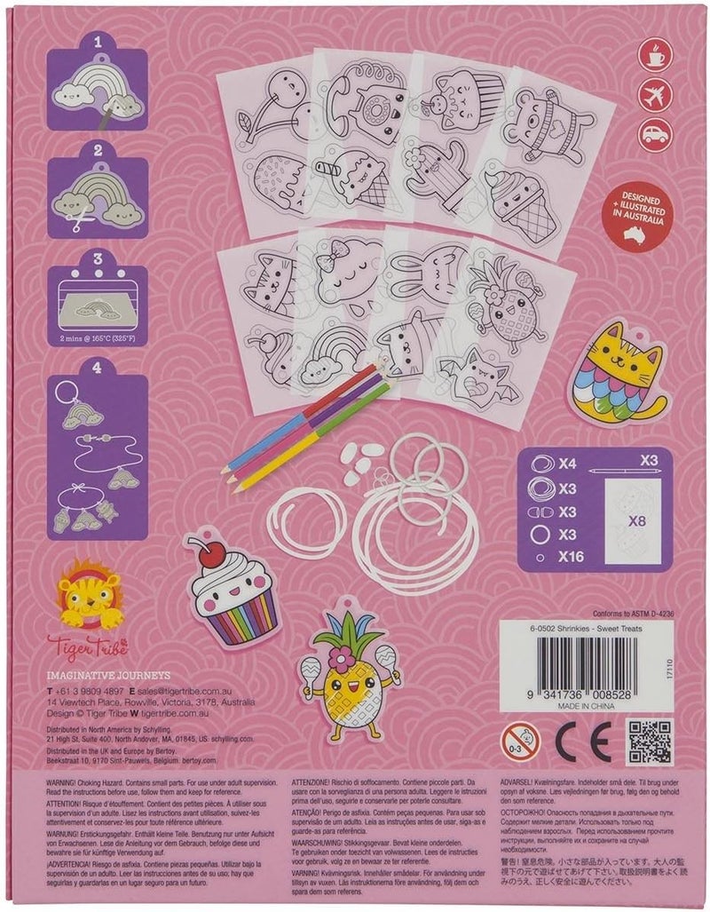 Tiger Tribe Shrinkies Sweet Treats Art Craft Set for Kids 5+ Years - Image 4