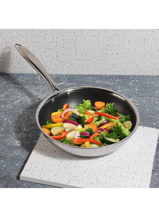 VINOD مقلاة برو من الفولاذ المقاوم للصدأ ثلاثي الطبقات بلاتينيوم 24 سم - Image 2