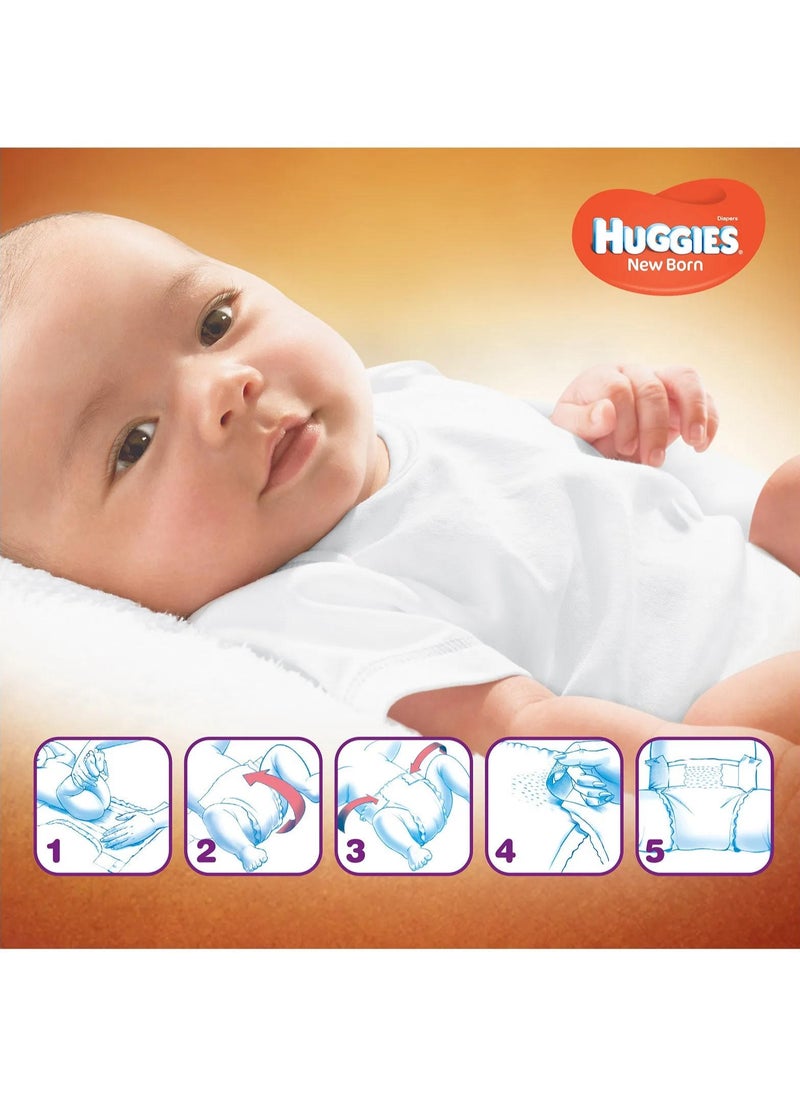Huggies Extra Care Newborn Size 2 4-6 Kg 21 Diapers  - Image 4