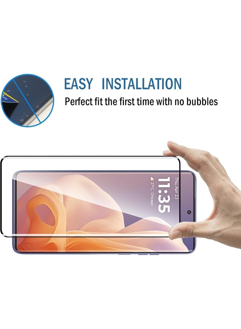 Protective screen guard for Motorola Moto G85 5G, + gelatin back screen protector, tempered glass screen protector from edge to edge, scratch-resistant and bubble-free - Image 3