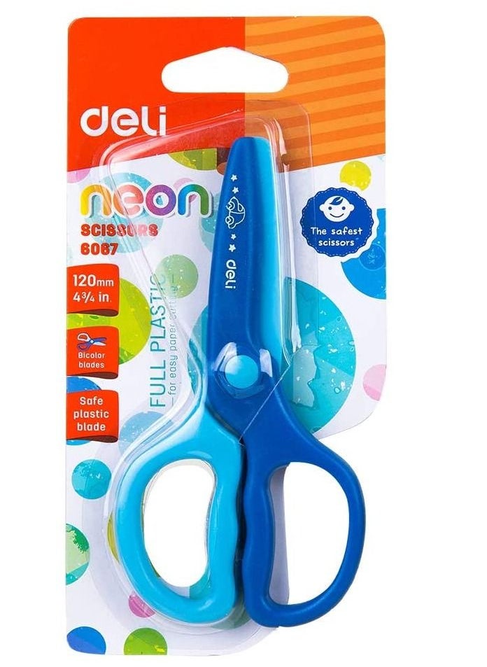 Deli 2-Piece Full Plastic Child Safe Scissors Set Multicolour  - Image 2
