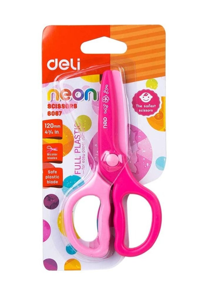 Deli 2-Piece Full Plastic Child Safe Scissors Set Multicolour  - Image 4