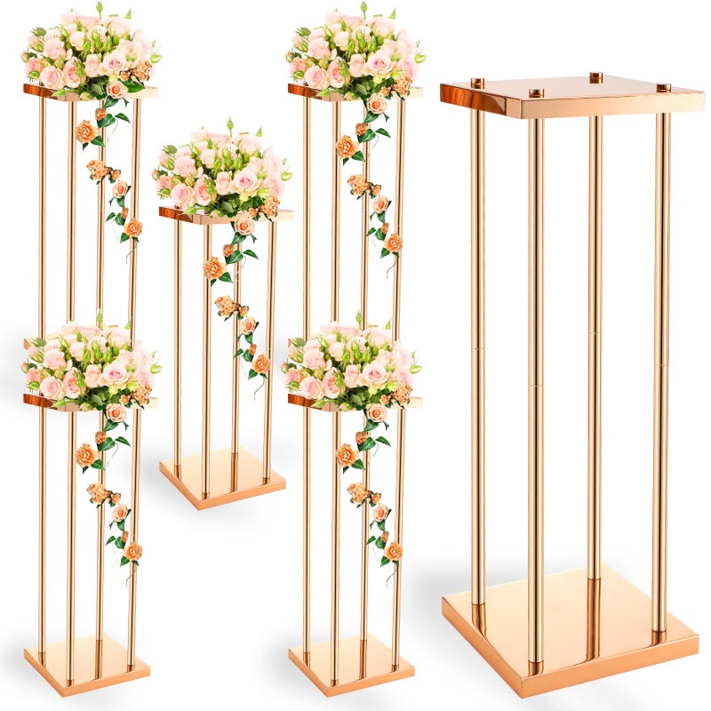 Tuanse 6 Pcs Floral Foam Cage Rectangle and Square Flower Holder with Foam Flower Arrangements Supplies Floral Cage for Wedding 118 x 47 x 32 Inches and 43 x 43 x 35 Inches 