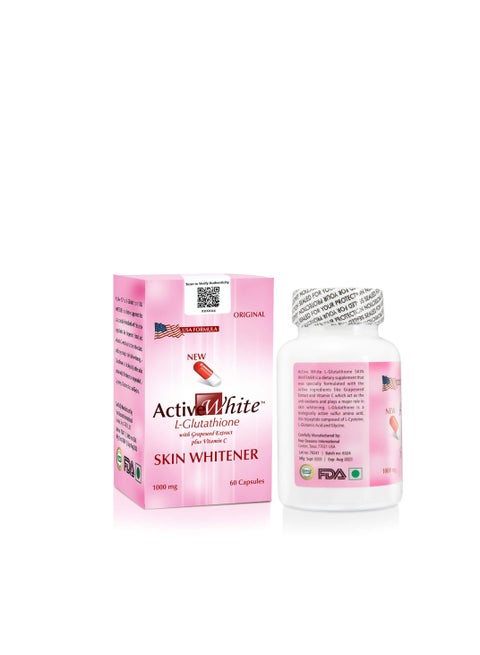 active white l glutathione 1000mg Active White Active White Skin Whitener Capsules – Advanced L-Glutathione  with Grapeseed and Vitamin C | Best Price Bahrain