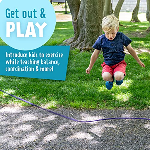 Just Jump It 16' Foot Single Jump Rope - Active Outdoor Youth Fitness - Double Dutch Length - Purple - Image 4