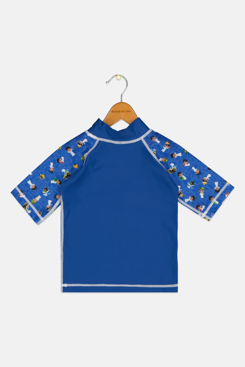 COEGA SUNWEAR Toddlers Boy Allover Print Long Sleeve Rash Guard, Multicolor  - Image 2