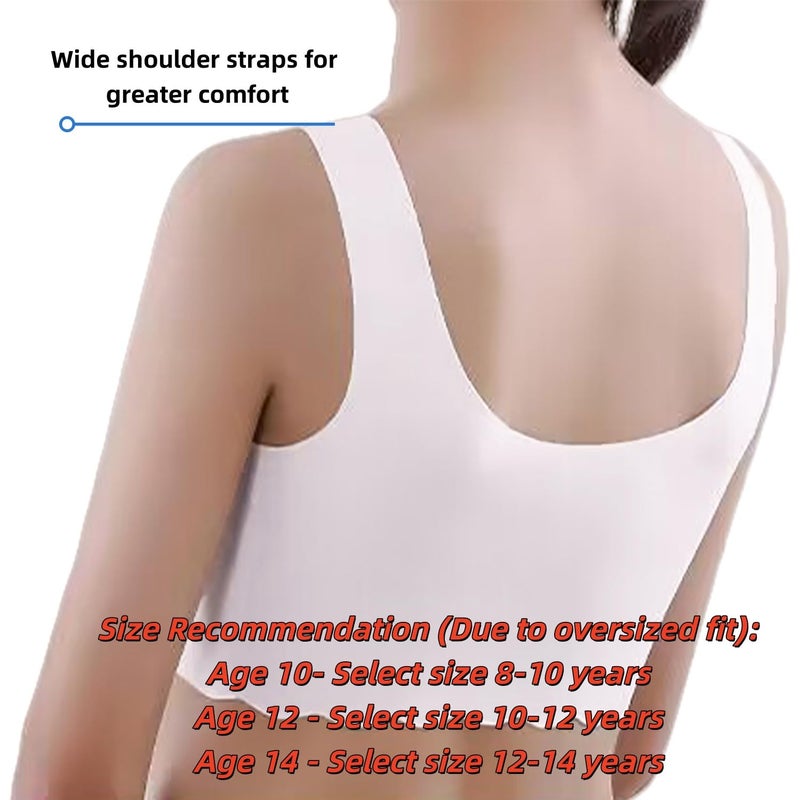 Demifill Teen Girls Seamless Bra No Show Tagless Sports Bra Training with Removable Padding Bras for Teens Pack of 6 Size 14-16 Years Mixed Color - Image 2