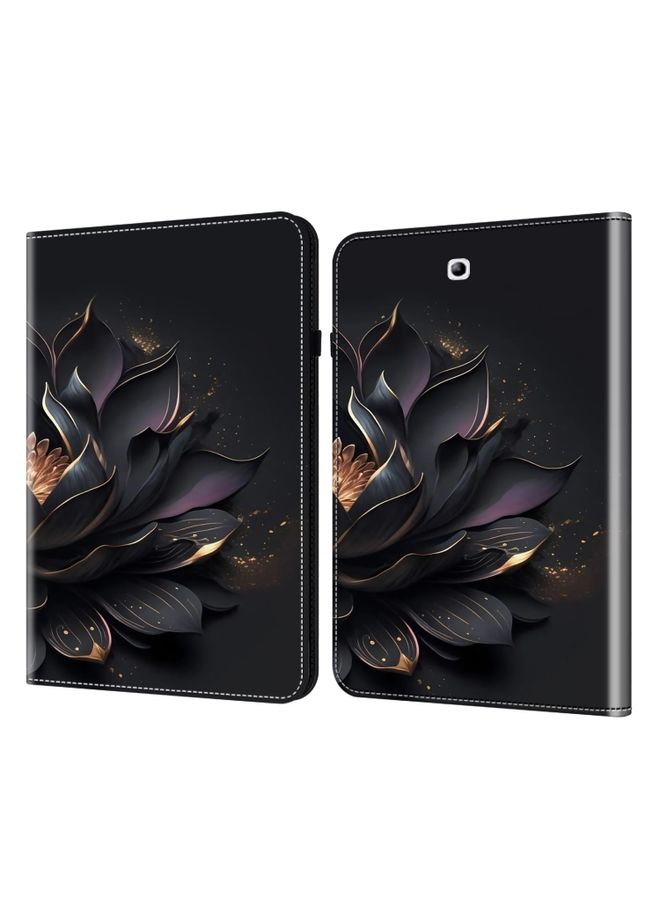 HuHa Case Cover For Samsung Galaxy Tab S2 9.7 T810/T815 Crystal Texture Painted Leather Tablet Case Purple Lotus 