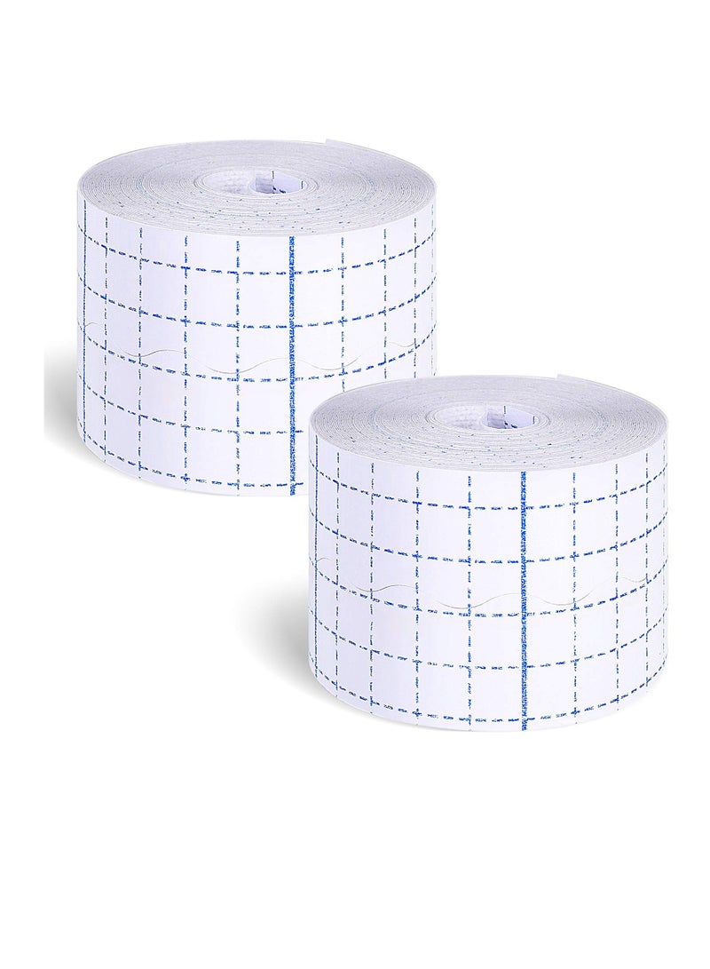 SYOSI Non-Woven Cover Roll Stretch Tape Non-Woven Adhesive Bandages Breathable Bandage Tape Cohesive Wrap Bandages Protective Stretch Bandage Roll Film (2 Rolls 2 Inch x 10.94 Yard)  - Image 1