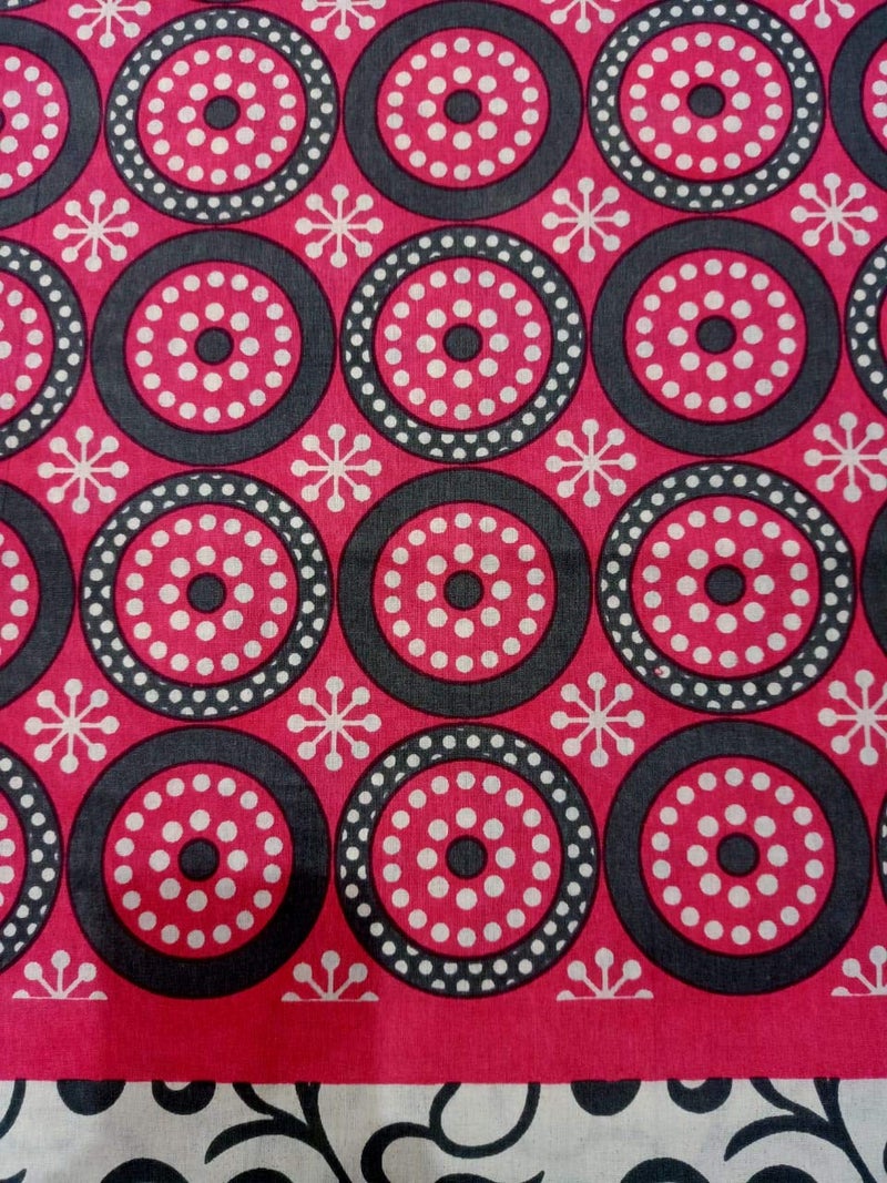 ART WORLD Double Bed Sheet with Pillow Covers Pure Cotton Rajasthani Jaipuri Traditional Printed Bed Cover (Queen Size, Pink) - Image 5
