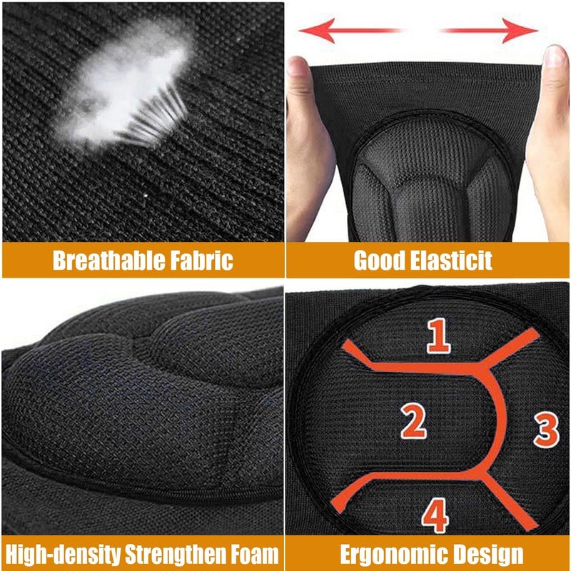 MATSON Adult Knee Pads for Gardening, Anti-Slip Collision Avoidance Kneepads with Thick Sponge for House Cleaning, Construction Work, Volleyball, Football Dance Knee Sleeve, 1 Pair - Image 5