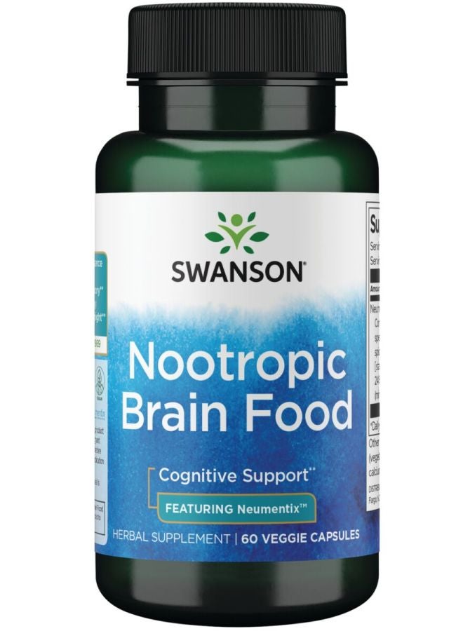 SWANSON Nootropic Brain Food 60 Veggie Capsules