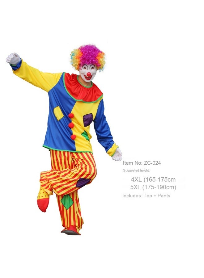 Loquat Adult Clown Costume - Perfect Choice for Carnival Parties