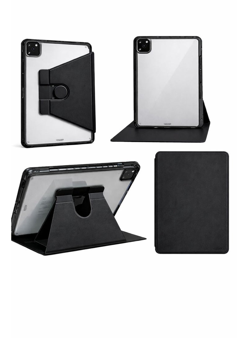 USLPOWER iPad Pro 11 Inch Case (2022 4th Gen / 2021 3rd Gen) Clear Transparent Cover, 360° Rotating Stand, Pencil Holder, Auto Wake/Sleep, Shockproof TPU Protective iPad Cover - Image 3