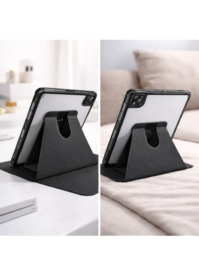 USLPOWER iPad Pro 11 Inch Case (2022 4th Gen / 2021 3rd Gen) Clear Transparent Cover, 360° Rotating Stand, Pencil Holder, Auto Wake/Sleep, Shockproof TPU Protective iPad Cover - Image 2