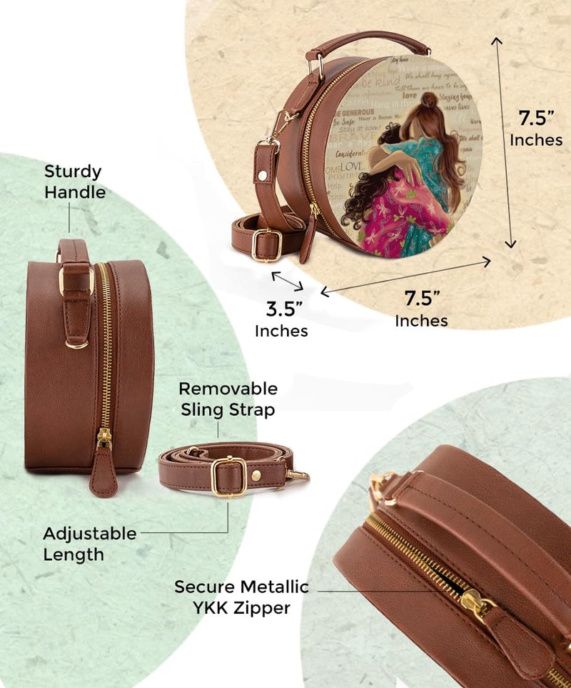 Kalankit Birthday Gifts For Women, Round Box Sling Bags For Woman | Crossbody Travel Side Bag For Best Friend, Cute Gifts for Female, Teenage Girls, Birthday Present for BFF - Image 2