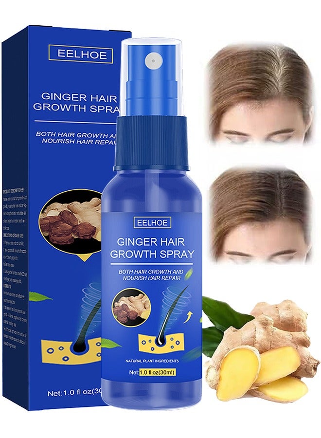 Ginger Hair Growth Spray, Regrowth Nourishing Ginger Spray, Ginger Spray For Hair Growth, Anti Hair Loss, Thinning, Balding, Repairs Hair, Use For Hair Loss and Hair Thinning Treatment Spray 30ML
