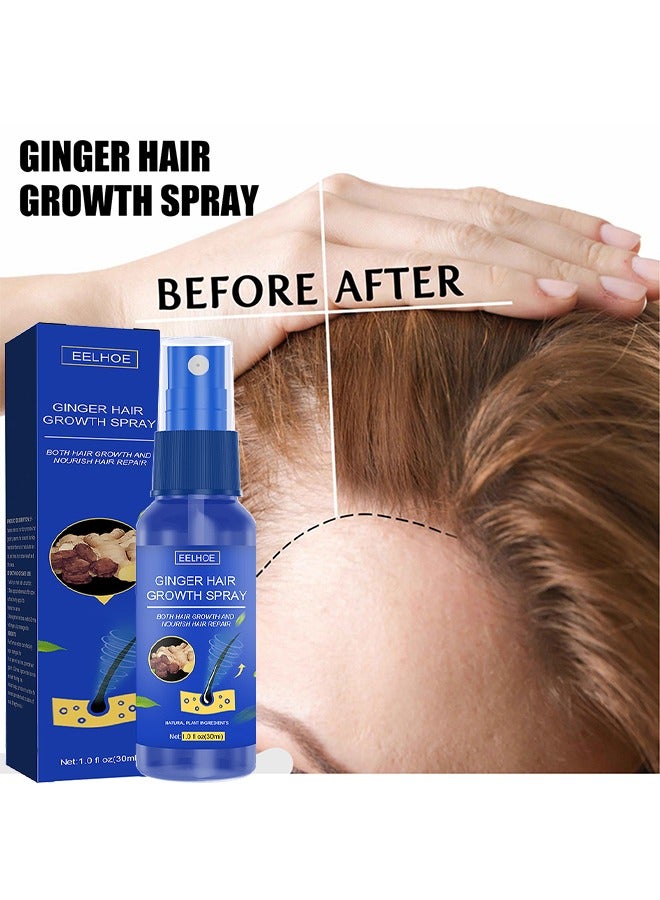 Ginger Hair Growth Spray, Regrowth Nourishing Ginger Spray, Ginger Spray For Hair Growth, Anti Hair Loss, Thinning, Balding, Repairs Hair, Use For Hair Loss and Hair Thinning Treatment Spray 30ML