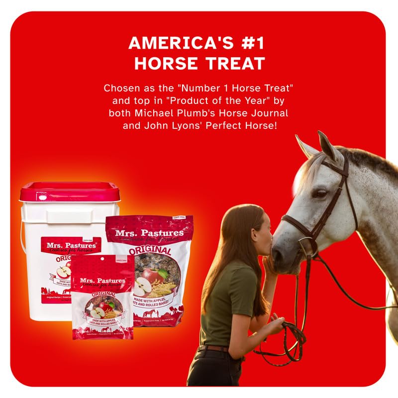 Mrs. Pastures Mrs Pastures Cookies and Treats for Horses - Premium Horse Treats - Made with Apples, Oats, and Rolled Barley - Preservative Free - All Natural Ingredients - No Corn or Soy - Made in USA - (5lb Bag) - Image 4