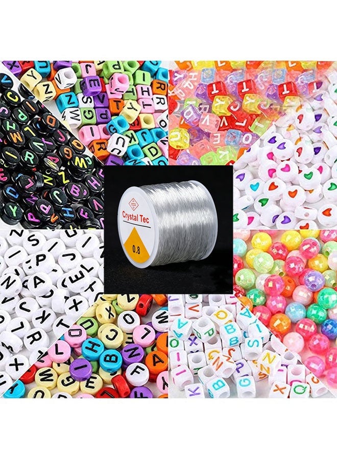 Happy D 100m Beaded Crystal Elastic Line .DIY Handmade Jewelry Accessories.Transparent Elastic Beaded Thread（0.8mm） - Image 5