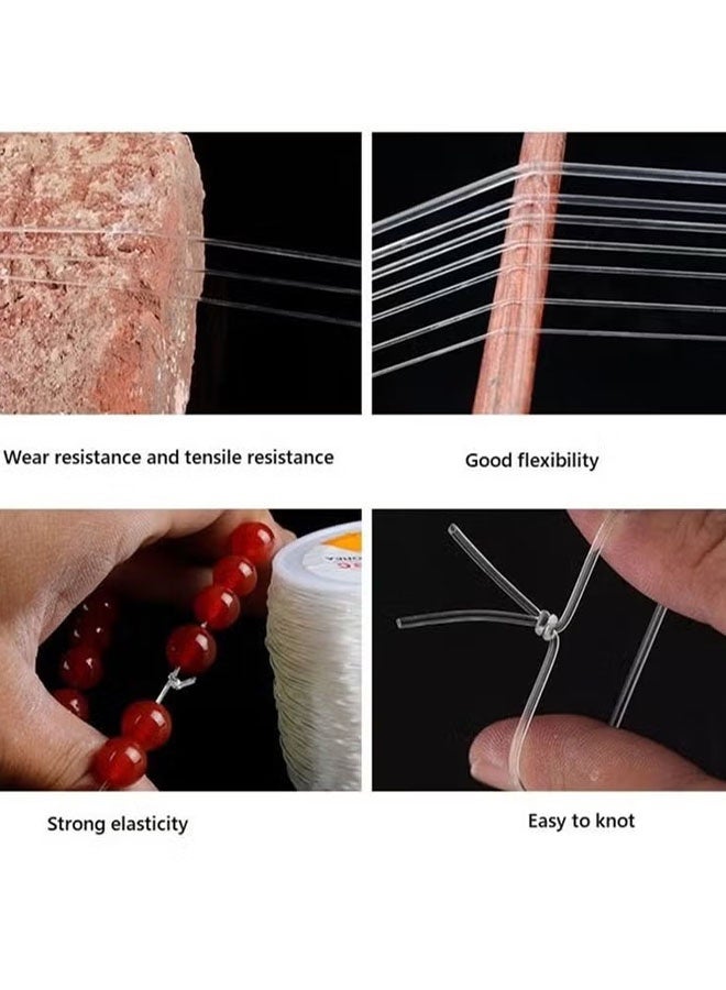 Happy D 100m Beaded Crystal Elastic Line .DIY Handmade Jewelry Accessories.Transparent Elastic Beaded Thread（0.8mm） - Image 3