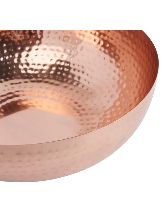 Creative Co-op Round Hammered Metal Bowl Copper Finish  - Image 4