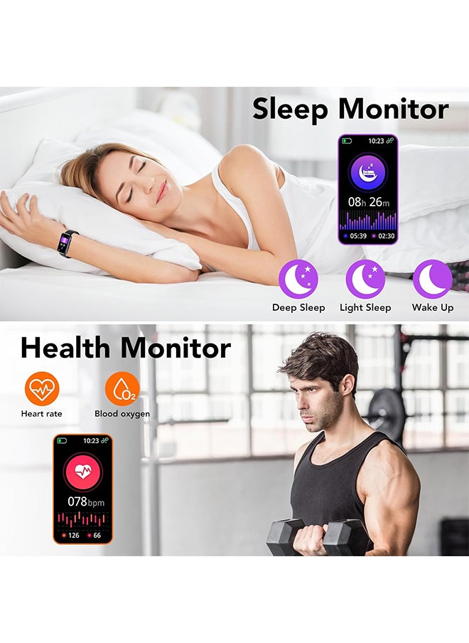 Oukitel V1 Smart Band – 1.47'' TFT Display, IP68 Waterproof, Fitness & Health Tracker, Compatible with Android & Ios Pink  - Image 3