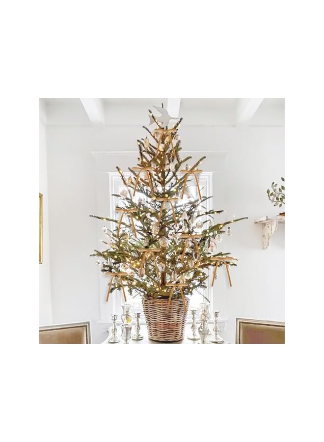 The Bros 24 قطعة من أقواس عيد الميلاد المخملية 5 × 7 بوصة رباط مخملي صغير هدية لقوس زينة شجرة عيد الميلاد أو الحرف اليدوية إكليل الزهور الزينة الداخلية والخارجية للمنزل (كاكي) - Image 3