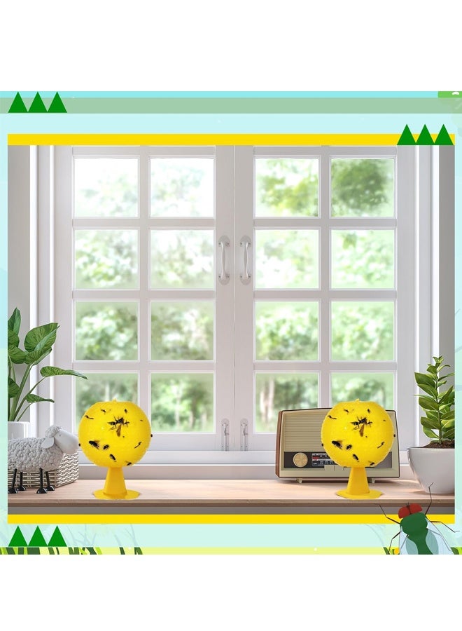 4PCS Fruit Fly Sticky Trap Balls Fungus Gnat Killer Bug Catcher Gnat Trap Insect Traps, 8CM - Image 3