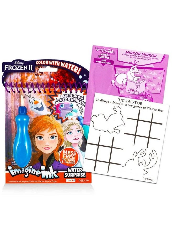 Disney Studios - Disney Princess Paint With Water Super Set For Girls Bundle ~ 3 Deluxe Paint Books With Water Surprise Brushes (Disney Princess Frozen Minnie Mouse) - Image 1