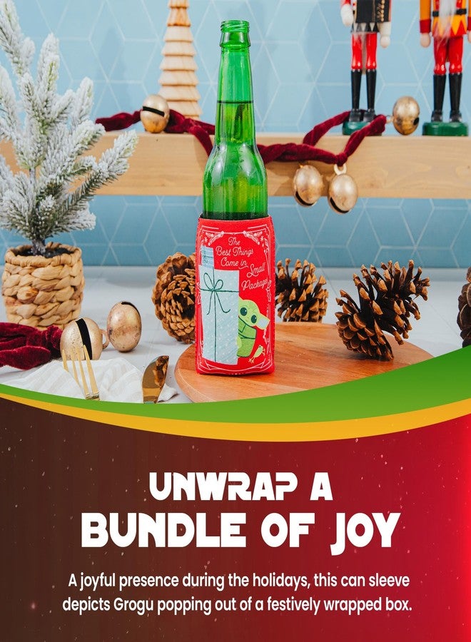 سيلفر بوفالو ستار وورز: ذا ماندالوريان هوليداي غروغو نيوبرين كان هاغر | غلاف عازل للبيرة والمشروبات الغازية وغيرها من المشروبات | يناسب معظم العلب سعة 12 أونصة - Image 4