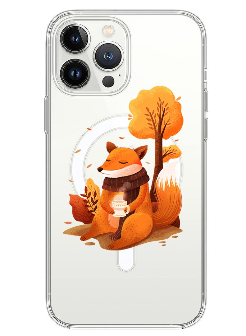 Theodor Magnetic Case for iPhone 14 Pro 6.1-inch Compatible with MagSafe Wireless Charging, Shockproof Phone Bumper Cover Fox - Image 1