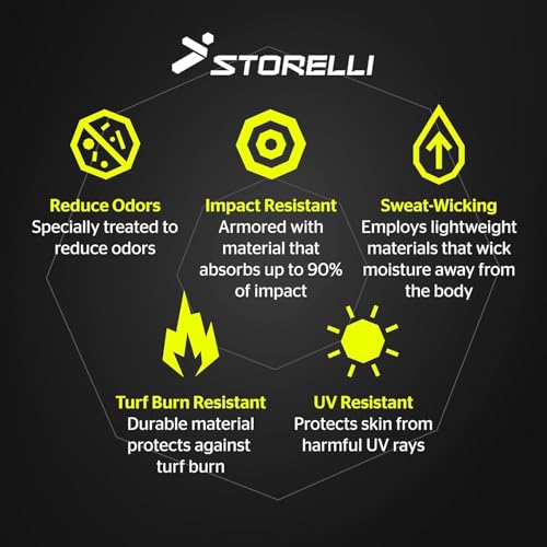 Storelli Unisex BodyShield Impact Sliders HighImpact Protection SweatWicking UVResistant Athletic Undershorts for Soccer HeavyDuty Sports Black Youth Medium - Image 3