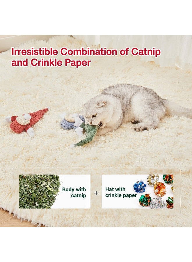 Potaroma Cat Toys 3 Pcs Catnip Crinkle Sound Santa Claus, Soft Durable Teething Material, Interactive Cat Kicker for Indoor Kitten Exercise 8.5 Inches for All Breeds - Image 4