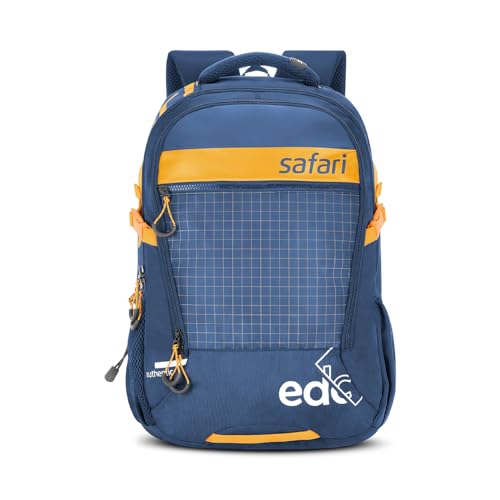 Safari Megapack 43L Expandable Laptop Backpack Bag for Men and Women, School Bag for Boys & Girls, Casual Hiking Travel Bag with 3 Compartments, Compression Straps & Bottle holder, Color Blue - Image 1