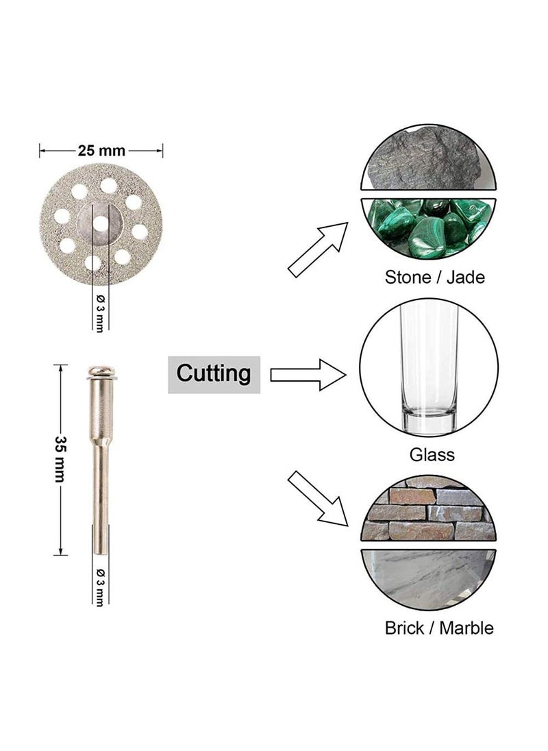 DIY Crafts DIY Crafts CTDIYHI23416 Abrasive Cutting Diamond Cutting Disc Cutting Sheet Circular Saw Blade Woodworking for Dremel Mini Drill Power  - Image 2