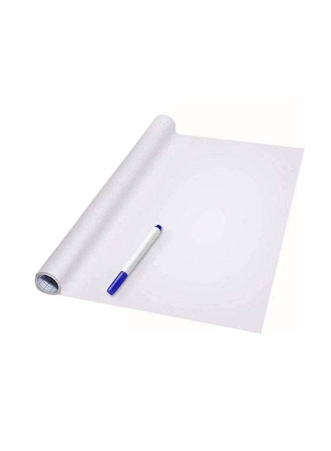 Generic Thickened Waterproof Removable Dry Erase Self-Adhesive Whiteboard Sticker White  - Image 1