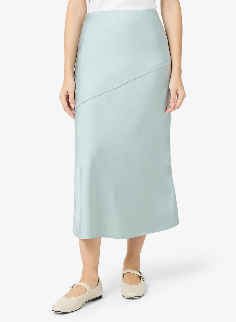 VERO MODA AWVINJA HW 7/8 SATIN SKIRT - Image 1