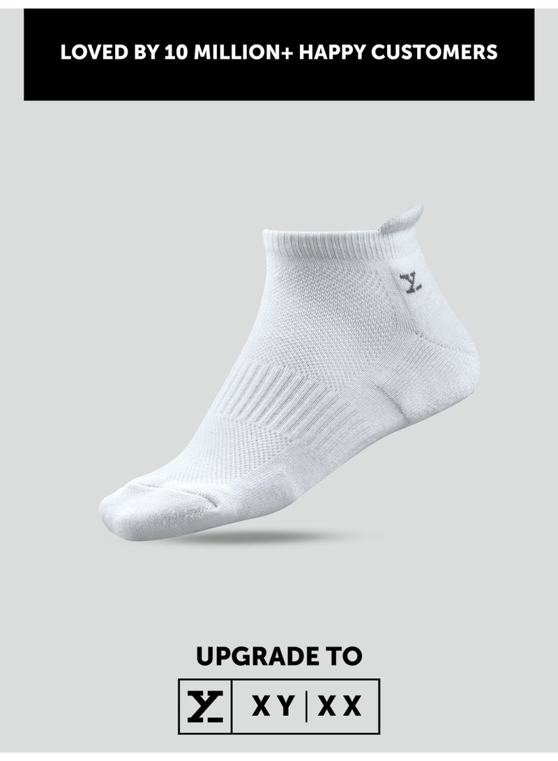 XYXX XYXX Men's Cotton Blend Modern Intellieaze Everyday Ankle-Length Socks With Odour-Free Freshness pack of 4 - Image 4