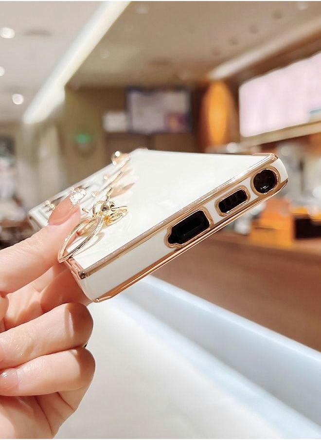 GROIC Phone Case For Samsung Galaxy S23 Ultra 6.8 Inch, Love Wrist Bracelet Cute Girl Phone Cover Soft Cushioning Silicone Shockproof Band Phone Shell For Galaxy S23 Ultra 6.8 Inch White  - Image 5