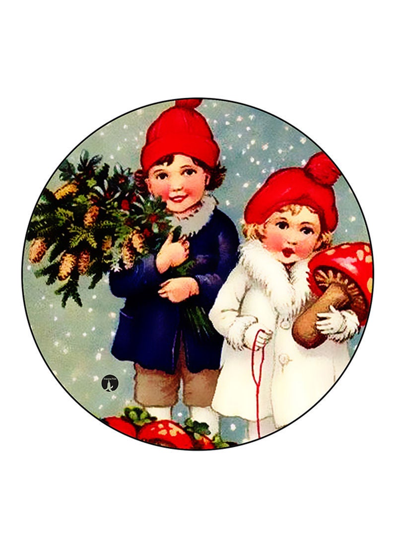 RKN Vintage Art Printed Large Pin Multicolour - Image 1