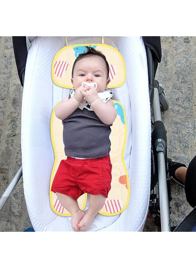 erorex - Baby Stroller Liner Seat Pad 3D Ice Silk Stroller Liner Gel Car Seat Cooler Pad For Children Summer - Image 1