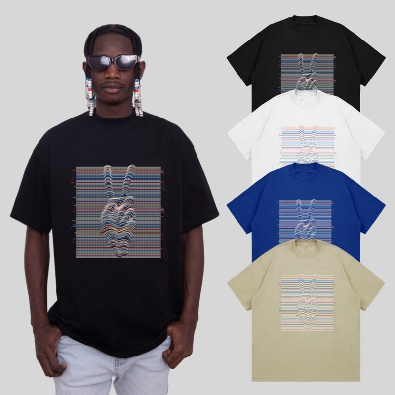 Niche Design Sense Three-Dimensional Printed Short-Sleeved T-Shirt Men'S Summer Instagram Popular Brand Street Style Loose Heavy Student Top - Image 3
