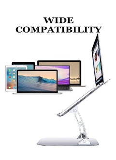 Laptop Notebook Stand For up to 17 inch, Compatible for MacBook Air, Pro, Dell, Samsung, Lenovo Adjustable with Heat Vent silver - pzsku/ZADEB87DB478EBAE1BC02Z/45/_/1647528598/0b586b64-f1ed-4bfd-baea-b54c1f768b7c