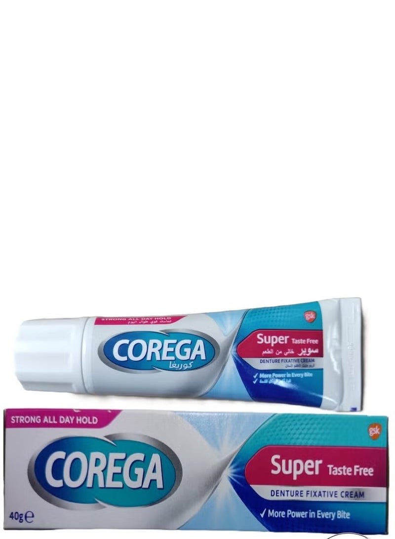 COREGA Corega Super Dental Prosthesis Adhesive Taste-Free Cream 40 gm 