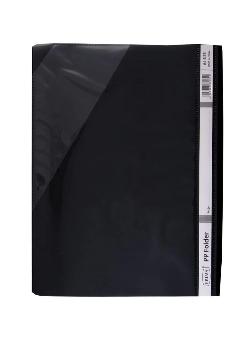PRIMA 12-Piece Clear File Folder A4 Black - Image 2