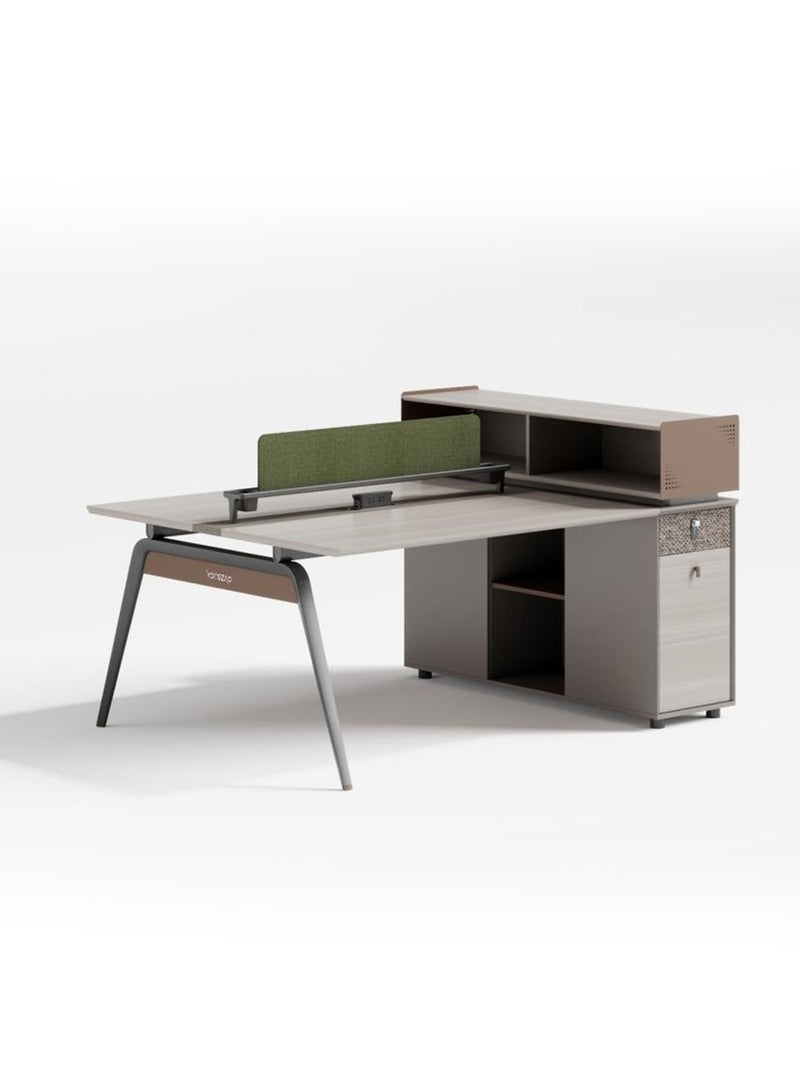 Huimei YD-1813 Office Workstation White Oak Color