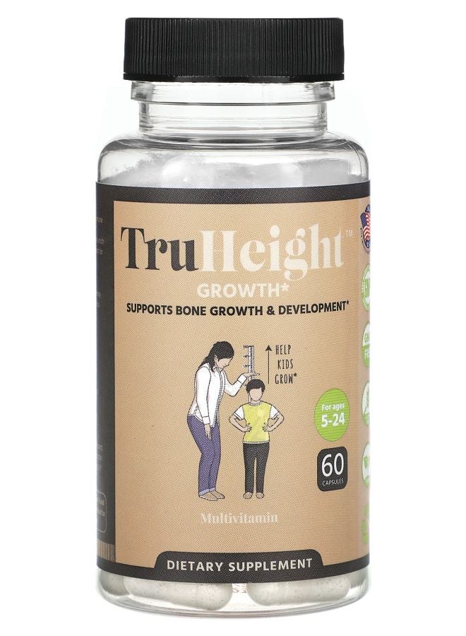 TruHeight  Height Growth Multivitamin For Ages 5-24 60 Capsules