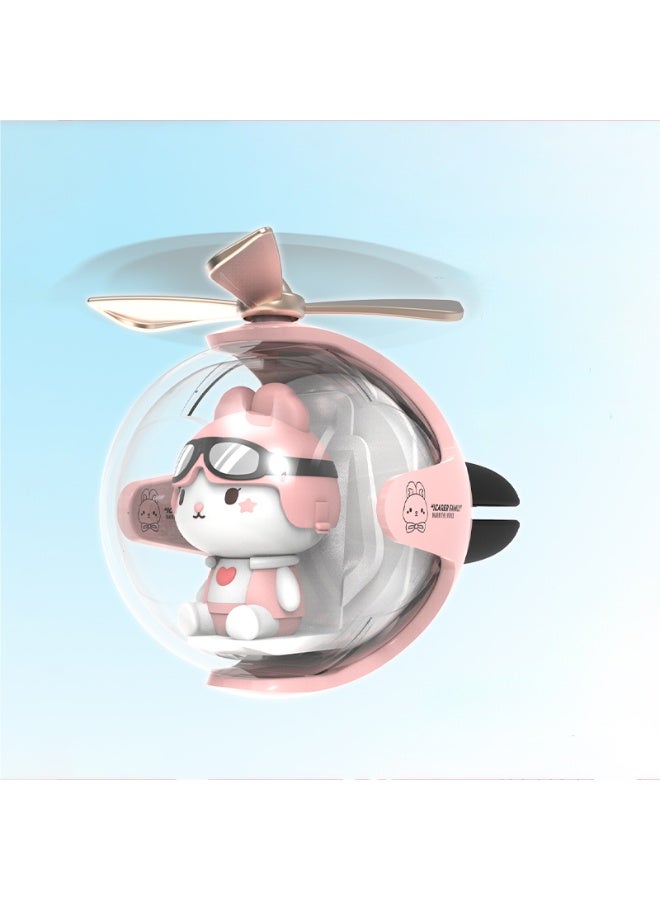 لطيف الأرنب الوردي سيارة مثبتة تنقية الهواء ، ناشر مثبتة السيارة ، مجهزة بمروحة دوارة ، عطر تهوية الهواء مثبتة السيارة ، عطر مثبتة السيارة ، الديكورات الباردة ، ملحقات مثبتة السيارة ، مع نوعين من الروائح (النكهة البحرية ونكهة العطر) - Image 1